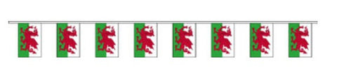 Economy Fabric Bunting - Wales Flag Flags - United Flags And Flagstaffs
