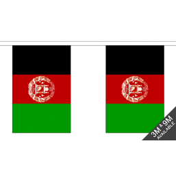 Afghanistan Flag Fabric Bunting Flags - United Flags And Flagstaffs