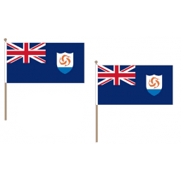 Anguilla Fabric National Hand Waving Flag  - United Flags And Flagstaffs