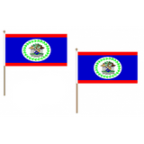 Belize Fabric National Hand Waving Flag  - United Flags And Flagstaffs
