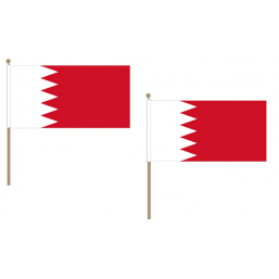 Bahrain Fabric National Hand Waving Flag  - United Flags And Flagstaffs