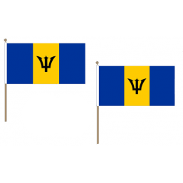 Barbados Fabric National Hand Waving Flag  - United Flags And Flagstaffs