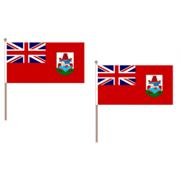 Bermuda Fabric National Hand Waving Flag  - United Flags And Flagstaffs