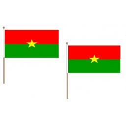 Burkina Faso Fabric National Hand Waving Flag  - United Flags And Flagstaffs