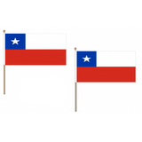 Chile Fabric National Hand Waving Flag  - United Flags And Flagstaffs