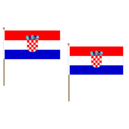 Croatia Fabric National Hand Waving Flag  - United Flags And Flagstaffs