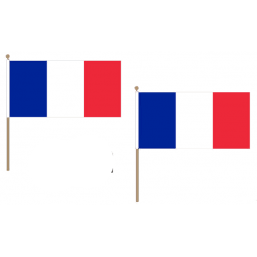 France Fabric National Hand Waving Flag Flags - United Flags And Flagstaffs