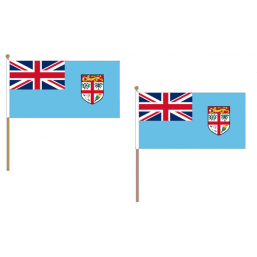 Fiji Fabric National Hand Waving Flag Flags - United Flags And Flagstaffs