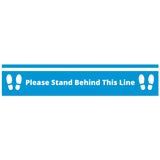 COVID SECURE - FLOOR GRAPHICS - PLEASE STAND BEHIND LINE (10 Pack)