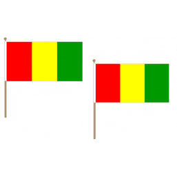 Guinea Fabric National Hand Waving Flag Flags - United Flags And Flagstaffs