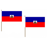 Haiti Fabric National Hand Waving Flag Flags - United Flags And Flagstaffs