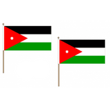 Jordan Fabric National Hand Waving Flag Flags - United Flags And Flagstaffs