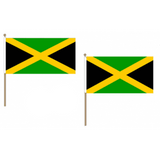 Jamaica Fabric National Hand Waving Flag Flags - United Flags And Flagstaffs