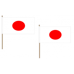 Japan Fabric National Hand Waving Flag Flags - United Flags And Flagstaffs