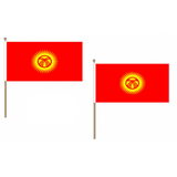 Kyrgyzstan Fabric National Hand Waving Flag Flags - United Flags And Flagstaffs