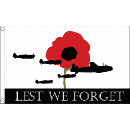 Lest We Forget Flag (Air Force) - British Military & Remembrance Flags - United Flags And Flagstaffs