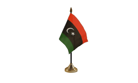 Libya Opposition Table Flag Flags - United Flags And Flagstaffs