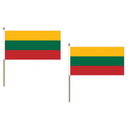 Lithuania Fabric National Hand Waving Flag Flags - United Flags And Flagstaffs