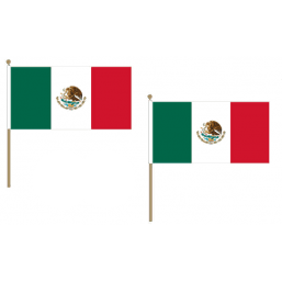 Mexico Fabric National Hand Waving Flag Flags - United Flags And Flagstaffs