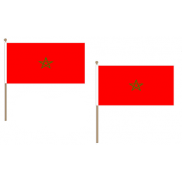 Morocco Fabric National Hand Waving Flag Flags - United Flags And Flagstaffs