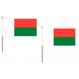 Madagascar Fabric National Hand Waving Flag Flags - United Flags And Flagstaffs