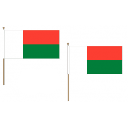 Madagascar Fabric National Hand Waving Flag Flags - United Flags And Flagstaffs