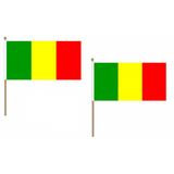 Mali Fabric National Hand Waving Flag Flags - United Flags And Flagstaffs