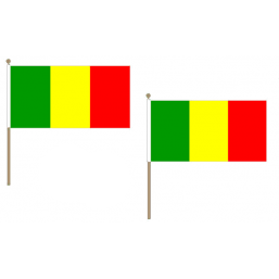 Mali Fabric National Hand Waving Flag Flags - United Flags And Flagstaffs