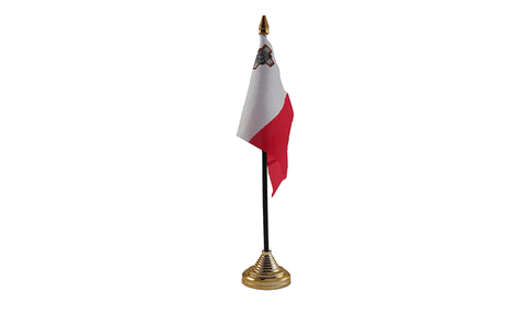 Malta Table Flag Flags - United Flags And Flagstaffs