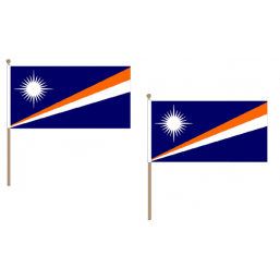 Marshall Islands Fabric National Hand Waving Flag Flags - United Flags And Flagstaffs