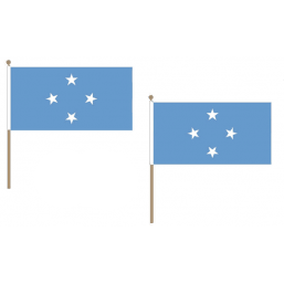 Micronesia Fabric National Hand Waving Flag Flags - United Flags And Flagstaffs