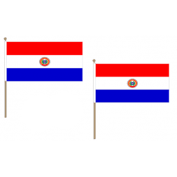 Paraguay Fabric National Hand Waving Flag Flags - United Flags And Flagstaffs