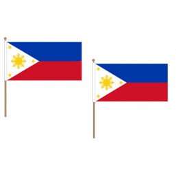 Philippines Fabric National Hand Waving Flag Flags - United Flags And Flagstaffs