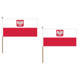 Poland (State) Fabric National Hand Waving Flag Flags - United Flags And Flagstaffs