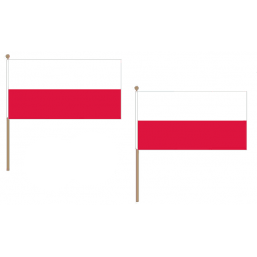 Poland (Civil) Fabric National Hand Waving Flag Flags - United Flags And Flagstaffs
