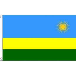 Rwanda National Flag - Budget 5 x 3 feet Flags - United Flags And Flagstaffs