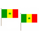 Senegal Fabric National Hand Waving Flag Flags - United Flags And Flagstaffs