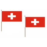 Switzerland Fabric National Hand Waving Flag Flags - United Flags And Flagstaffs