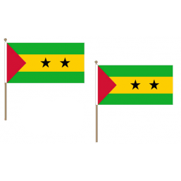 Sao Tome et Principe Fabric National Hand Waving Flag Flags - United Flags And Flagstaffs