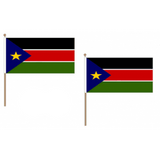 South Sudan Fabric National Hand Waving Flag Flags - United Flags And Flagstaffs