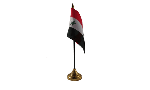 Syria Table Flag Flags - United Flags And Flagstaffs