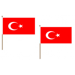 Turkey Fabric National Hand Waving Flag Flags - United Flags And Flagstaffs