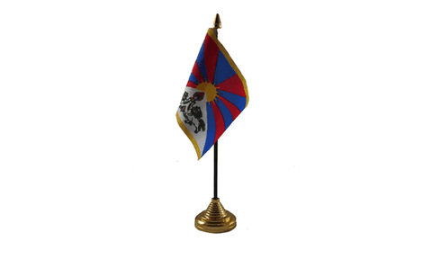 Tibet Table Flag Flags - United Flags And Flagstaffs