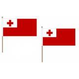 Tonga Fabric National Hand Waving Flag Flags - United Flags And Flagstaffs