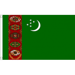 Turkmenistan National Flag - Budget 5 x 3 feet Flags - United Flags And Flagstaffs