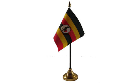 Uganda Table Flag Flags - United Flags And Flagstaffs