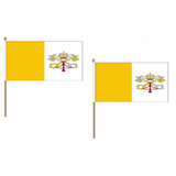 Vatican City Fabric National Hand Waving Flag Flags - United Flags And Flagstaffs