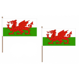 Wales Fabric National Hand Waving Flag Flags - United Flags And Flagstaffs
