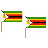 Zimbabwe Fabric National Hand Waving Flag Flags - United Flags And Flagstaffs