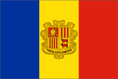Andorra National Flag Printed Flags - United Flags And Flagstaffs
